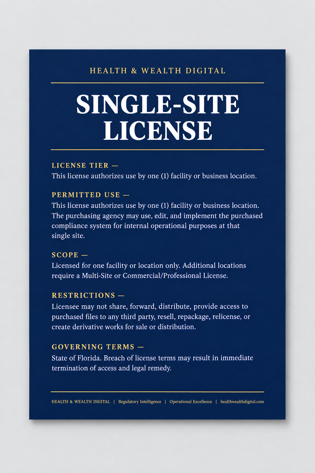 Single-Site License